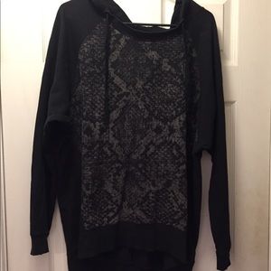 DKNY JEANS snake skin hoodie